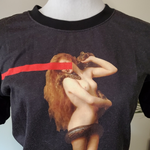 Black Scale Eden garden snake tee tshirt black small goth - Picture 4 of 4